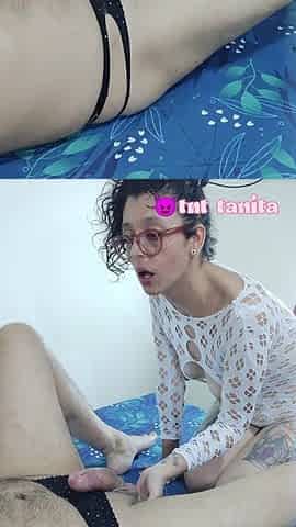 Blowjob of Husband's Cock and Ass to End up Fucking Him with a Strap-on 449