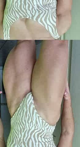 Blonde milf spreading her legs for masturbating