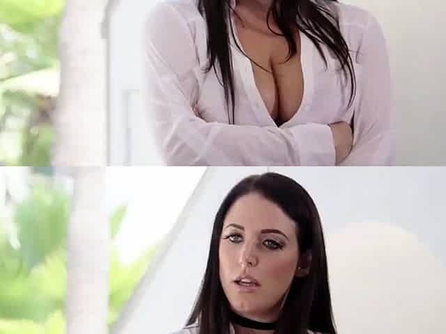 Gorgeous Angela White Punishes August Ames With Strap-On