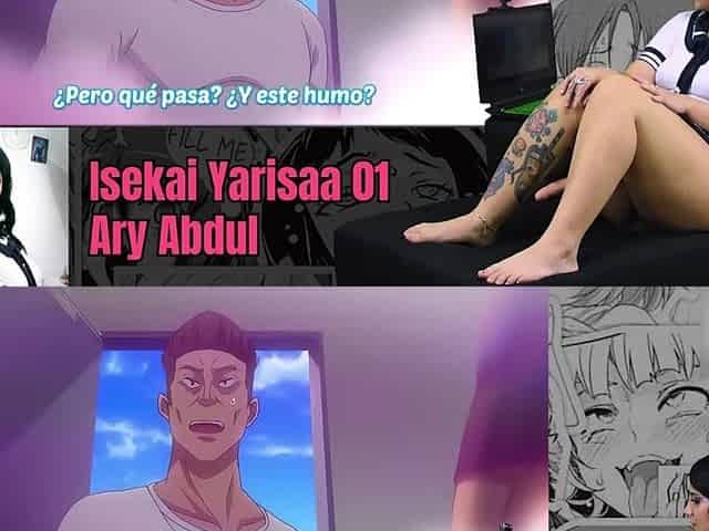 Banging masturbates watching hentai