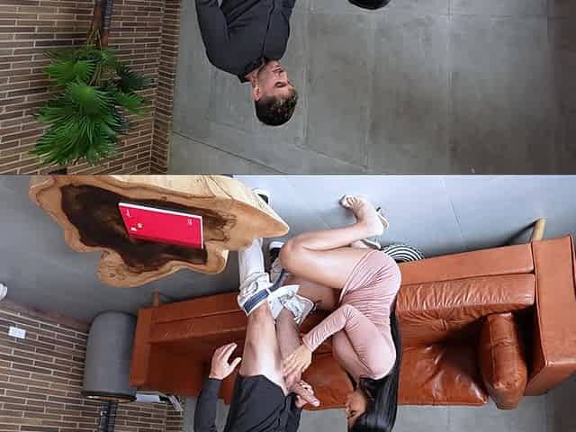 Sexy Colombian Fucks the Boss's Hojo, Gets Her Ass Fooled and Gets Milk in Her Face