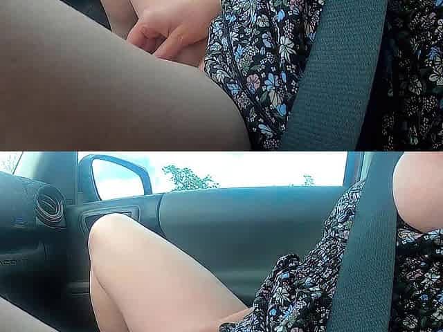 Masterbating In Car And Watching People Drive By
