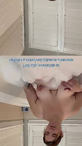 big beautiful woman Takes Bubble Baths with an Adult Washroom Toy