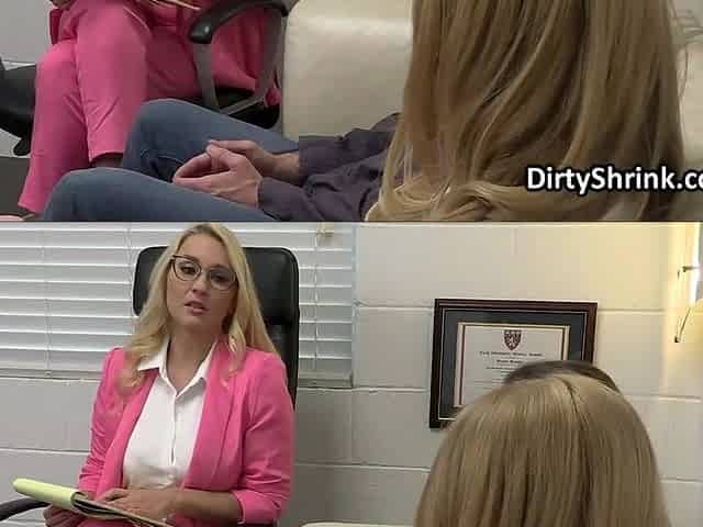 Blondie big jugs enjoying hard penis on therapy