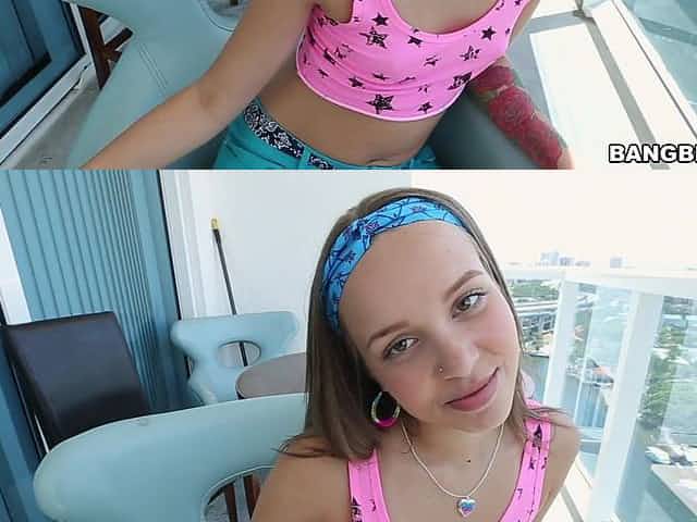 Bubble butt cutie Liza Rowe enjoys getting fucked from behind