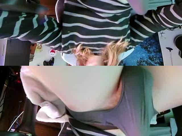 Thick Blond Weenie With Large Balls - Cumming In A Cunt Toy