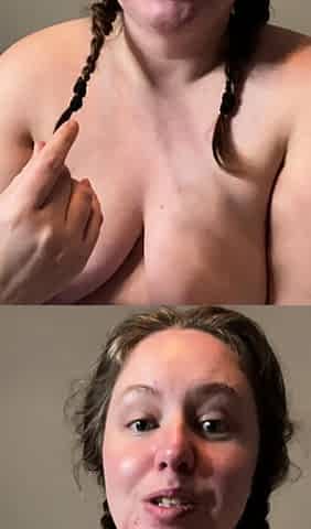 Big boob brunette masturbates on webcam