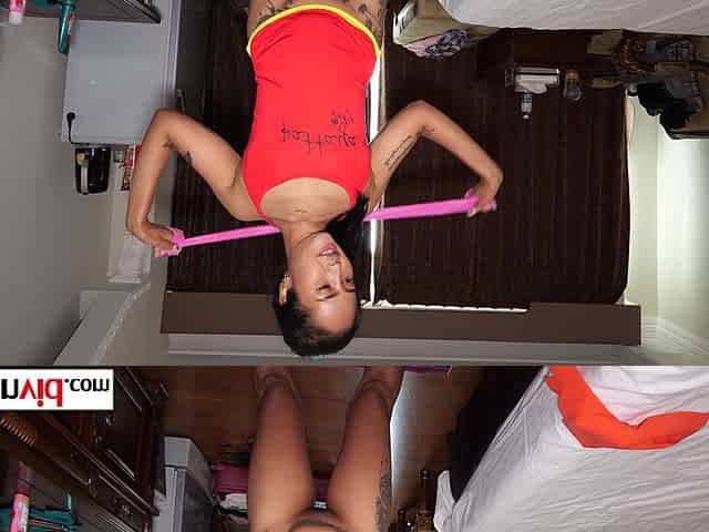 Cute obedient Thai teen fucks a big dick