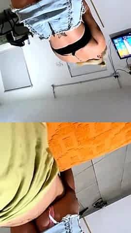 Blonde Sugar Baby in Denim Skirt Gets Surprise Creampie