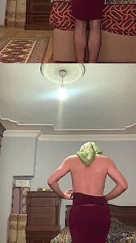 my hijabi large booty stepmom undressing