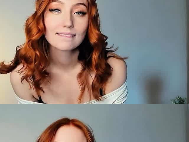 Amateur redhead masturbates then gives a blowjob
