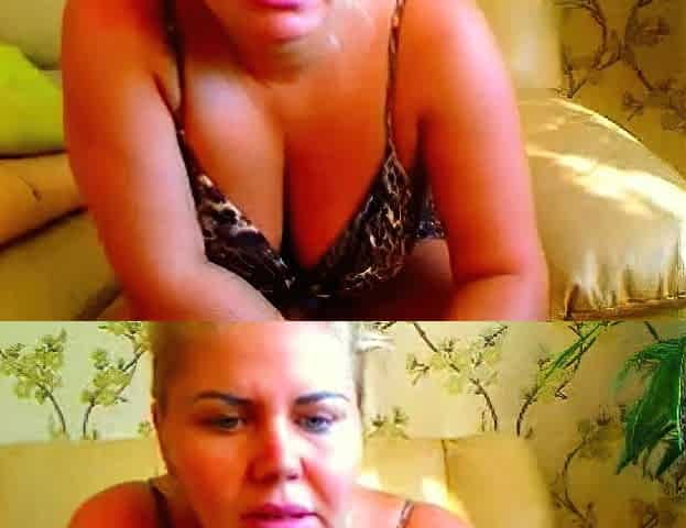Big-Breasted Blonde on Webcam