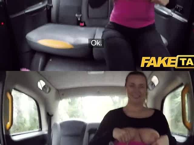 Fake taxi in the back seat is fucking a hot blonde Czech tourist Nikki Dream