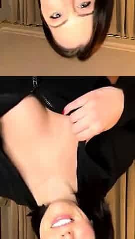 Cute amateur brunette naughty in solo jerking show on camera