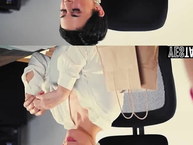 Lustful boss makes her personal assistant let her hubby rail her in the office