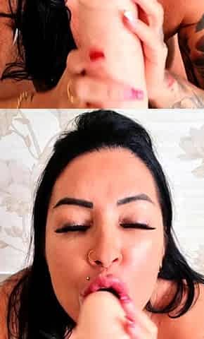 Sexy solo girl loving masturbation with toys