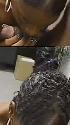 Hot Black Girl Great at Sucking Her Boyfriend's Big Black Cock and Then Getting Fucked Doggy Style