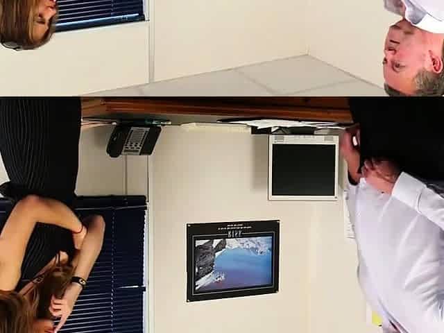Cute voyeur teasing busty horny wanker