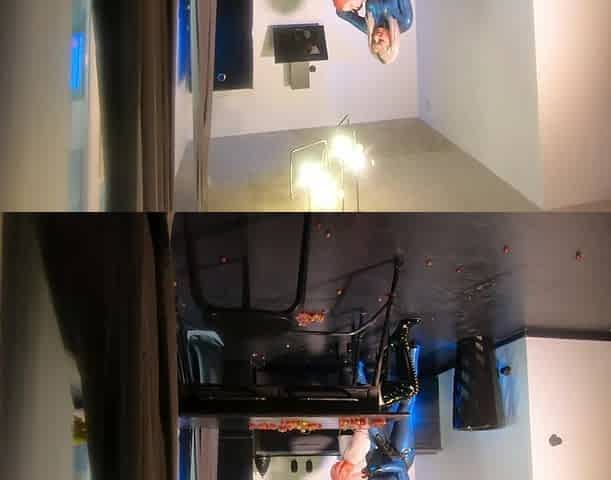 Strapon Lesbian and Latex Rubber Home Fun