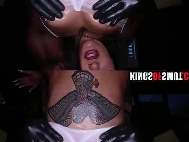 Tattooed Chick Massage & Screwed By BBC