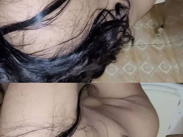 Bangladeshi wife cleaning her vagina alone in the bathroom