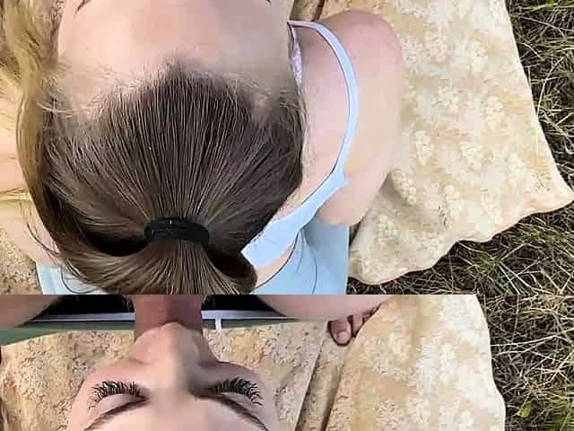 Beautiful Girlfriend sucked deep throat and was fucked hard