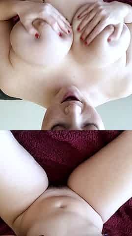 Amateur grabbing big boobs tease
