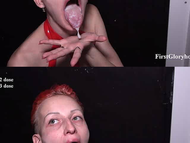 Asian Jenny and Russian Sara - Gloryhole Before Gangbang