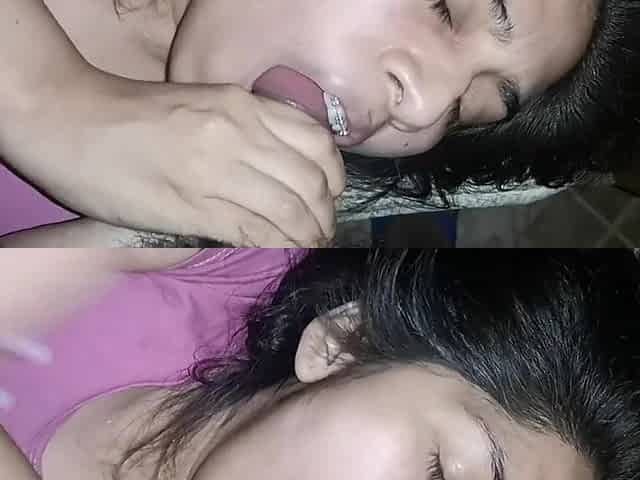 Mi novio latino me despierta para chupar su dura y gruesa verga y comerme su leche