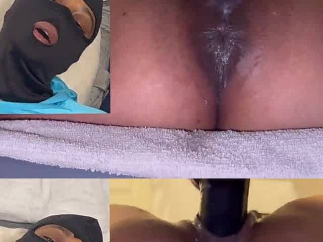 black squirt on sextoy mask moist climax