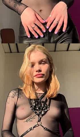 Small tit blonde Hayden Hawkens is masturbating