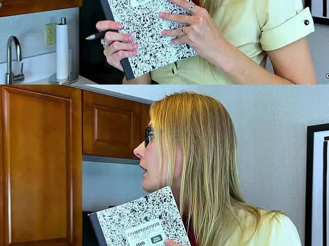 Vika - Sexy Secretary Panty Flashing