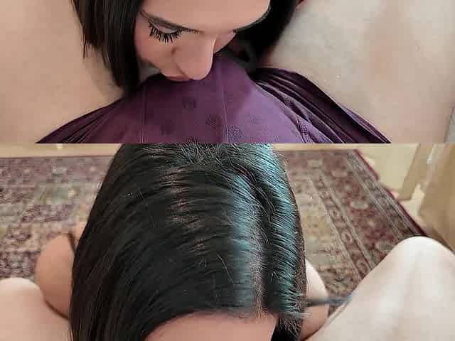 Gorgeous Teen Beauty Sucks Large BBC In Front of Boyfriend
