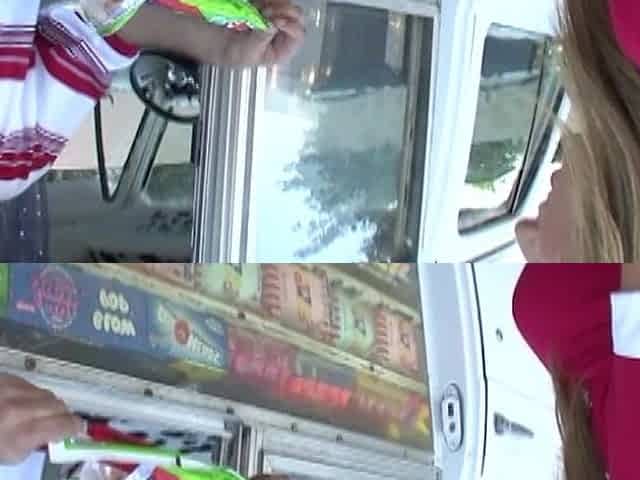 Ice Cream Man Hooked up with a College Girl and Bang Her in the Truck
