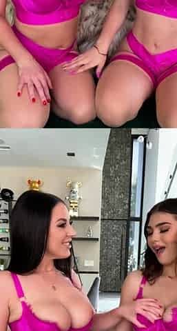 ANGELA WHITE - POV Lesbian Sex with All Natural Aria Taylor