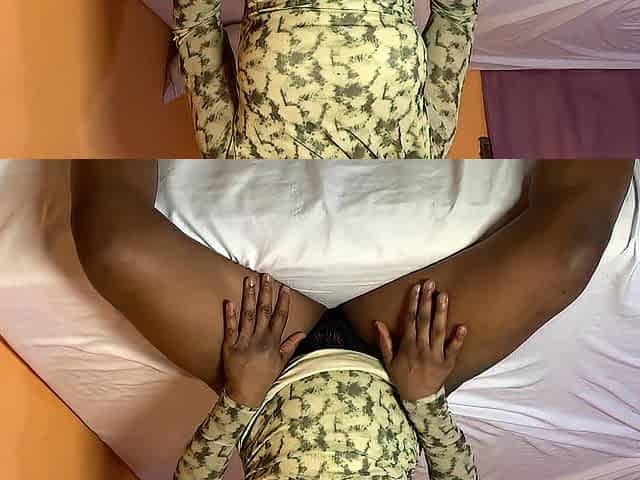 Afro 18yo teen shows her hot body to sugar dad and gets banged