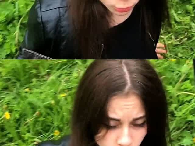 Big-Titted Russian Teen Gives Taxi Driver a Blowjob