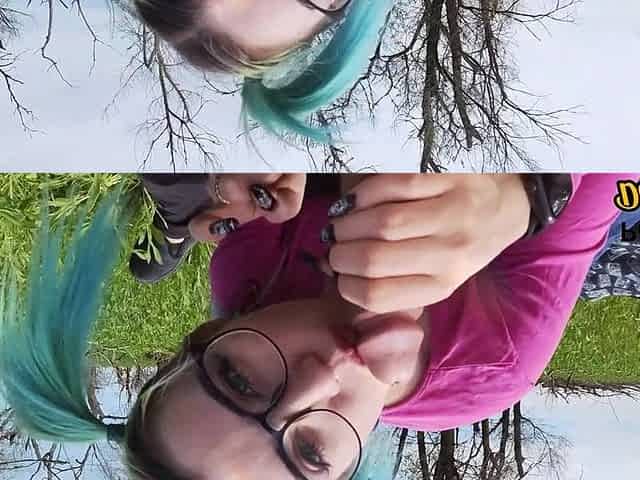 student with glasses likes sex on the street after college