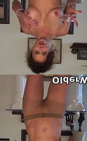 American Mature Mimi Is Having a Very Good Time with Massage Oil in Pantyhose