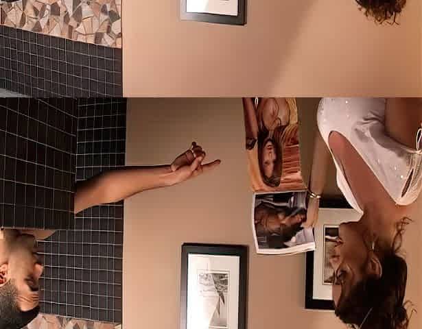Beautiful Brunette Big Boobs Rides Fake Cock