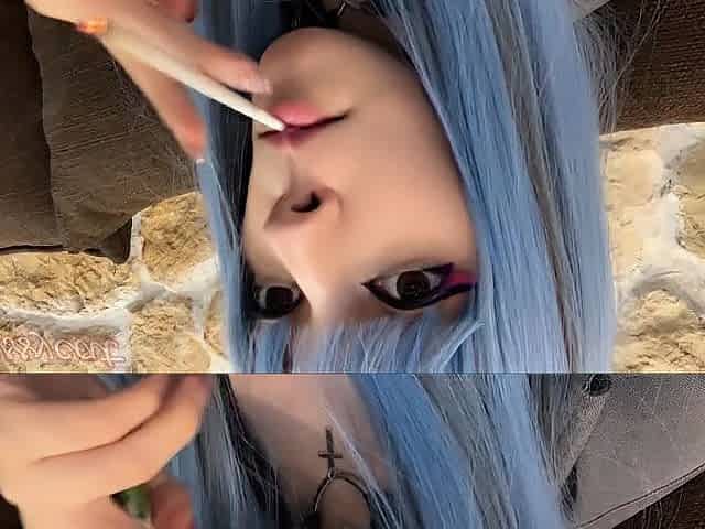 Alt Cute Gal Smokin' a cigarette (full vid on my 0nlyfans/ManyVids)