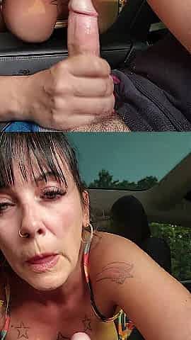 Creampie from a Stranger in Public Parking Lot