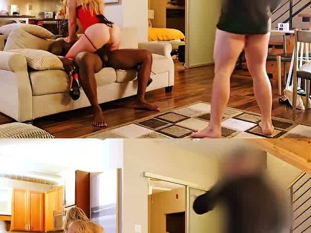 Booty blond cuckold white milf tells her hubby to clean her