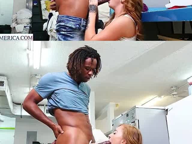 Lusty Redhead Chick Callie Black Gets Fucked By Long Black Dick