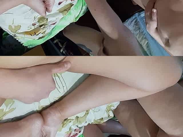 One Shaved Pussy and Two Hairy Pussies Are Flowing From Masturbation and Cumming