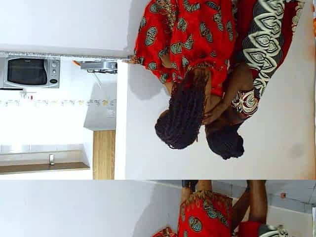 Busty Ebony MILF Tongues Tight Pussy