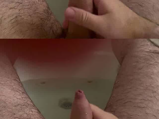 Cumming in the bathtub