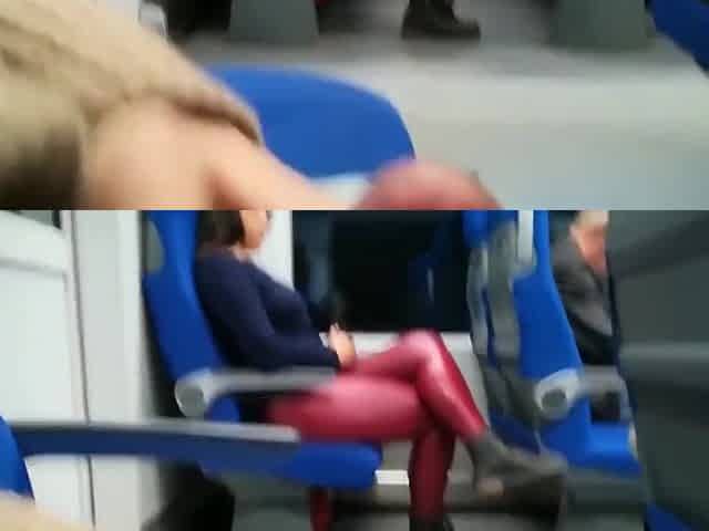 Public Train Blowjob By A Kinky Amateur Milf