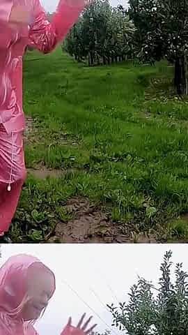 Lucy's Transparent Rainwear & Outdoor Public Pussy Tease