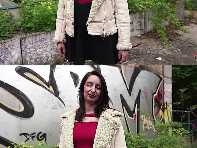 GERMAN SCOUT - German Cougar Ariel Rossi with Large Booty Pick Up for 1st Casting Bang